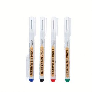 Custom Long Tip Flat <b>Brush</b> Tip Permanent Ink Deep Hole Carpenter Marker Pen Set for Woodworking with <b>Smooth</b> Writing - Product Image 1
