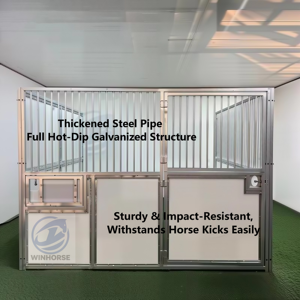 Structure de grange à chevaux préfabriquée en acier galvanisé à chaud, kit complet d'écurie avec toit, arène d'équitation personnalisée - Product Image 2