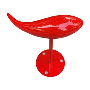 Sculpture murale en acier inoxydable en forme de poisson, finition miroir, faite à la main, design irrégulier en forme d'animal de dessin animé pour extérieur - Product Image 2