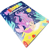 Livre de coloriage personnalisé et confortable sur le thème des sirènes, livre d'activités de dessin et de peinture, livre à couverture souple pour enfants