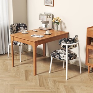 Floral Fabric Dining Chair Upholstered <b>Backrest</b> Modern Design For Living Room And Dining Area - Product Image 2