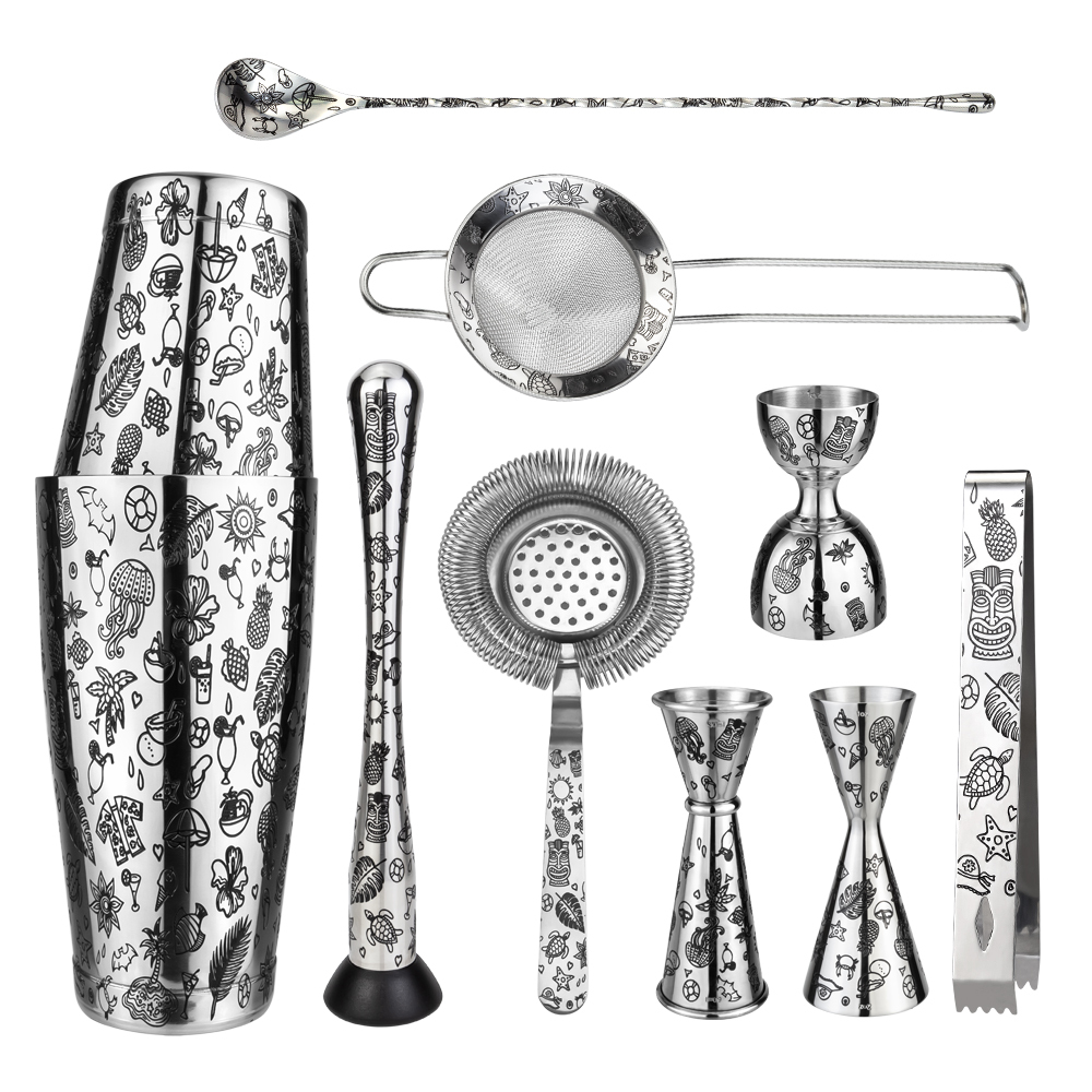 Silver + Tiki Filling Black
