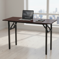 Table de conférence pliante moderne pour bureau, rectangulaire, avec structure métallique, idéale pour la formation et l'étude