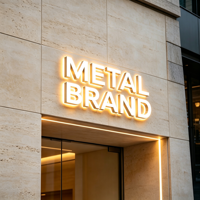 Letras de Canal Metálicas 3D con Iluminación Frontal y Trasera Personalizadas, Letrero Luminoso para Pared, Logotipo Comercial, IP65 Impermeable, para Empresas y Hospitales