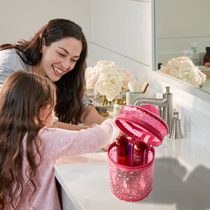 Borsa per il Trucco Personalizzata Red Star, Impermeabile, Portatile, Grande Capacità, con Cerniera, Astuccio Cosmetico in PVC per Viaggi e Influencer - Product Image 4