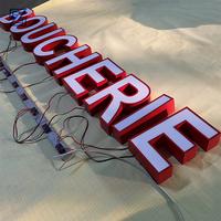 Lettres en relief 3D LED personnalisées pour hôtel, enseigne extérieure pour taxi et parking