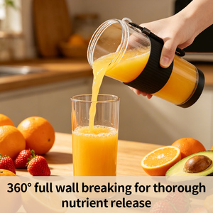 Fabrika Çıkışlı Taşınabilir Bebek Maması Hazırlayıcısı 6 Bıçaklı Buz Kırıcı Düşük Sesli 500ml Süt Smoothie Yapıcı Dış Mekan Kullanımı USB Meyve Suyu Blenderi - Product Image 4