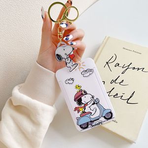 Llavero Personalizado de Plástico con Diseño de <span class=keywords><strong>Snoopy</strong></span>, Porta Tarjetas con Foto, Colgante para Auto con Patrón de Dibujos Animados para Tarjetas de Crédito y de Identificación - Product Image 1