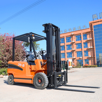 Pengiriman Gratis Forklift Baterai Pertanian 2 Ton CE Gudang Bengkel 4 Roda Forklift Listrik Kompak Forklift Listrik Segala Medan