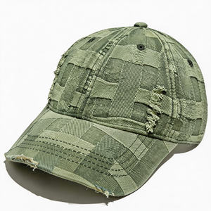 Gorras de Béisbol de Estilo Vintage, Personalizadas con Logotipo, de Alta Calidad, a Cuadros, Desgastadas, de Mezclilla, Ajustables, de Perfil Bajo - Product Image 1