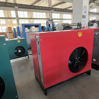 Sécheur d'air réfrigéré à coque et tubes rouge de 6m³ pour système de compresseur d'air à vis 212CFM, système de refroidissement d'air comprimé industriel