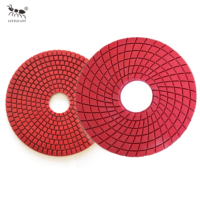 LITTLE ANT Tampons de polissage diamantés 150 mm 6 pouces, ensemble pour ponçage microciment, polissage à l'eau des sols, des comptoirs en béton, du quartz et de la pierre