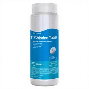 Pastilles de chlore pour piscines hors sol, taille 1 pouce, 1,5 lb, éliminent les bactéries et les algues, dissolution lente, eau cristalline - Product Image 3