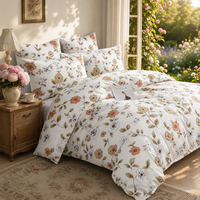 Set Sprei Katun 3 Potong Ukuran Queen Motif Bunga Terang Matahari dari Polandia, Pengiriman Langsung EU