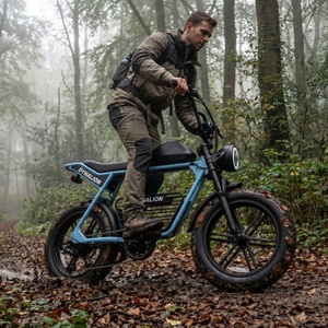 Vélo électrique mini 48V avec phare LED et dérailleur 7 vitesses, vélo électrique tout-terrain pour les escapades de week-end - Product Image 1