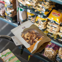 Aanpasbare, heldere, staande verpakkingszakken in verschillende maten met gravureprint voor gedroogd fruit en snoep