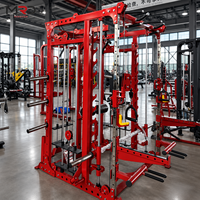 Máquina Smith Multifuncional Comercial con Cable Crossover y Power Rack Todo en Uno para Entrenamiento de Fuerza - Equipo de Gimnasio
