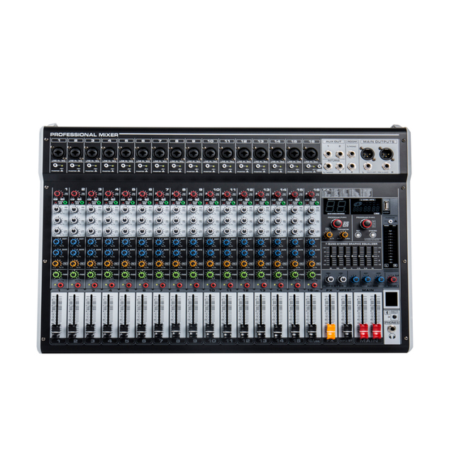 Professional Public Address System Recording Stereo Audio Mixer Mixing Console for Stage Connect With Computer