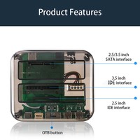 Base de disco duro USB 3,0/Tipo C a SATA/IDE, carcasa de HDD para disco duro de 2,5/3,5 pulgadas, estación de acoplamiento M2, ranura SD TF para TV y portátil
