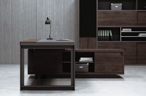 आधुनिक डिजाइन एल आकार निदेशक कार्यालय टेबल उत्तम दर्जे का सीईओ कार्यकारी कार्यालय फर्नीचर - Product Image 2