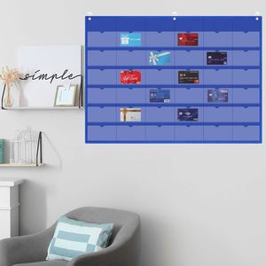 Organizador de Tarjetas de Visita Plegable de Plástico Hecho a Mano con 36 Ranuras, Soporte de Pared para Tarjetas de Visita o de Índice, para Oficina o Hogar - Product Image 2