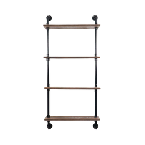 工业壁挂式货架支架浮动管货架质朴货架，带黑铁管1-6层 - Product Image 5