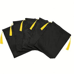 Pochettes en satin de soie doux, sacs d'emballage durables pour perruques, mèches et extensions capillaires pour filles, avec logo sérigraphié, pour le rangement de bonbons - Product Image 6