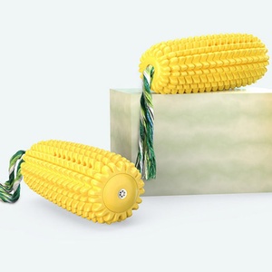 Classic Corn Shape Puppy Chew Toy Pet Molar Tooth Interactive <b>Toothbrush</b> Toy Rubber Indestructible <b>Dog</b> Toys - Product Image 3