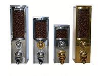 Contenitori Ecobox Rettangolari per Chicchi di Caffè, Dispenser in Metallo Dorato per Noci e Alimenti, Dispenser in Acciaio Inox per Caffè in Grani per Negozi