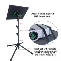 Support Trépied pour Projecteur, Ordinateur Portable, Tablette, PC, Réglable à 180 Degrés, Rotation Universelle