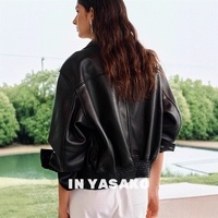 Nouvelle Collection Automne/Hiver 2025 : Manteau en Cuir d'Agneau Importé Style Ballon Vintage, Ceinturé, en Véritable Peau de Mouton