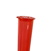 Nouveau format blanc noir rouge King Size 109mm Tube en plastique PP compressible avec étiquette adhésive et logo imprimé