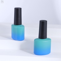 Flacon de vernis à ongles personnalisé de 11 ml, emballage en verre pour gamme de produits gel UV et programme d'étiquetage privé avec bouchon noir