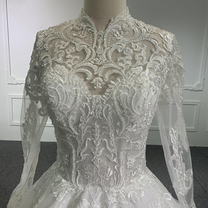 Vestido Largo de Mujer Jancember LSB042 con Cuello Alto, Mangas Largas y Botones con Efecto Ilusión para Bodas - Product Image 2