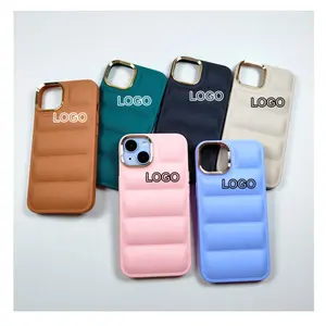 For iPhone Fashion Luxury Design Puffer Down Jacket 11 12 14 13 Pro Max Cover Case Phone Case