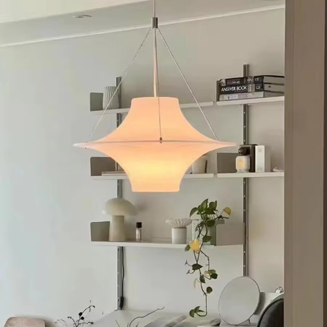 Modern White UFO Pendant Lights Nordic Dining Table Hanging Light Living Room Bedroom Pendant Creative Design Led Lamp
