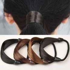 Thrubin Extensions de cheveux brésiliens Paquets de queue de cheval à clipser avec des styles droits bouclés de vague d'eau Cheveux frisés droits pré-collés - Product Image 1