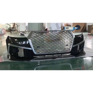 Kit carrosserie pour Audi Q7 2016-2019 Mise à niveau vers <span class=keywords><strong>RSQ7</strong></span> Comprend Pare-chocs avant ABS Grille Diffuseur arrière Tuyaux de queue - Product Image 1