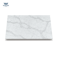 Plan de travail à quartz blanc uni aura, comptoir à quartz noir scintillant, vente en gros, 1 pièce