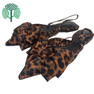 Sandalias de Mujer con Estampado de Leopardo, Nuevas Sandalias Planas con Punta en Pico, Sandalias de Verano para Mujer, Sandalias con Lazo, Zapatos de Mujer con Tira Trasera - Product Image 1
