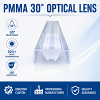 Couverture d'éclairage linéaire LED anti-éblouissement en PMMA professionnel sur mesure, lentille optique à 30 degrés pour luminaires de bureau commerciaux