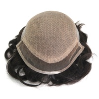 Traitement de la perte de cheveux en Chine, injection, base en dentelle, cheveux indiens Remy, couleur naturelle, densité 130%, perruques toupet