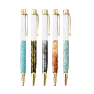 JH New Colors Empty Glitter Floating Pen Marble Empty Pen