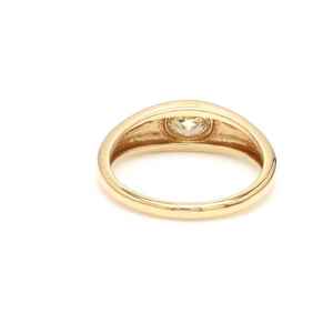 Joyería Minimalista, Anillos Gruesos de Oro de 14k con Diamantes Incrustados, Hechos a Mano, Chapados en Rodio, 0.4ct, Modernos y Elegantes para Mujer - Product Image 4