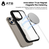 Paquet ATB mince anti-empreintes digitales mat TPU étui de téléphone portable magnétique pour iPhone 15 Pro max 14 13