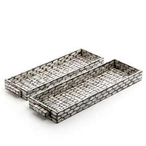 Plateau de service rectangulaire écologique fait à la main, taille personnalisée, plateau décoratif pour chocolat de designer pour le Ramadan - Product Image 1