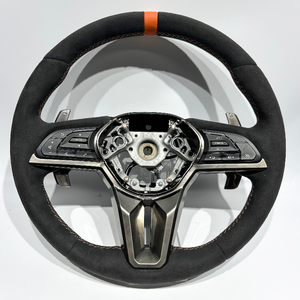 <span class=keywords><strong>Volante</strong></span> <span class=keywords><strong>Deportivo</strong></span> de Fibra de Carbono Negro con Revestimiento de Gamuza, Modelo Actualizado de Instalación Directa, Compatible con Nissan GTR R35 R34 - Product Image 1
