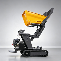 Prix d'usine Mini-dumper compact sur chenilles auto-chargeur de 1 tonne avec pompe hydraulique et transporteur électrique à chenilles haute efficacité