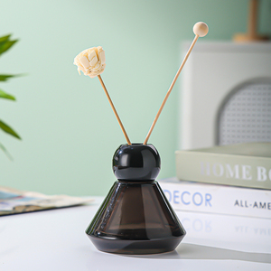 Cao xuất hiện mức độ đồng hồ cát sậy khuếch tán chai hình nón dày đáy chai hương liệu - Product Image 3