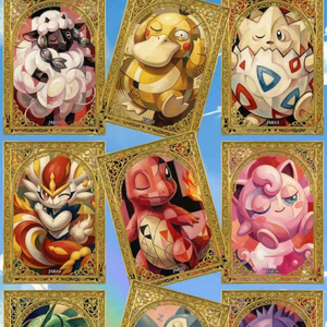Cartes en métal dorées <span class=keywords><strong>Pokémon</strong></span> <span class=keywords><strong>Charizard</strong></span> Pikachu Vmax <span class=keywords><strong>GX</strong></span> EX Rares Cartes de collection TCG Édition limitée Cadeaux - Product Image 1
